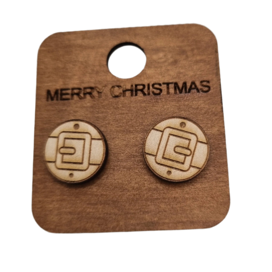 Wooden Christmas Earrings